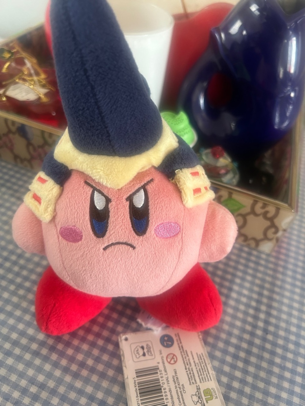 Nintendo Kirby Plush with Navy Hat and Red Feet